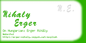 mihaly erger business card