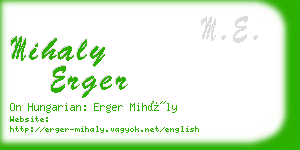mihaly erger business card